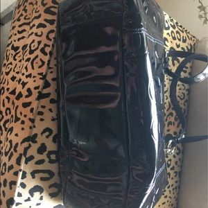 Patent leather coach signature tote